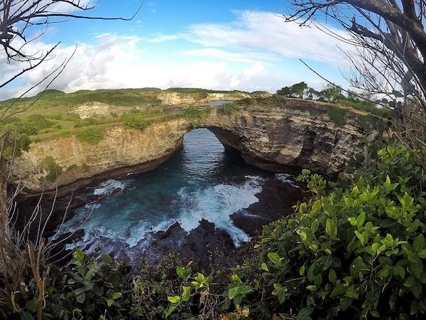 Natural sea arch on Nusa Penida