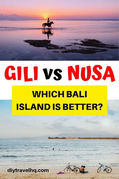 There are many fun things to do in Bali. We compare Gili Air vs Nusa Lembongan and tell you which is better. Check out our Bali travel tips and start planning your Bali island hopping trip! #balitravel #giliair #nusa #diytravel