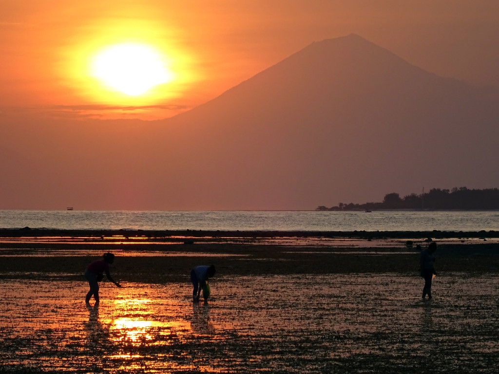 Gili Air Sunset Over Bali