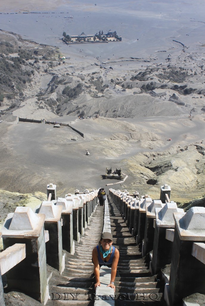 The steep & dusty stairs to Mount Bromo crater
