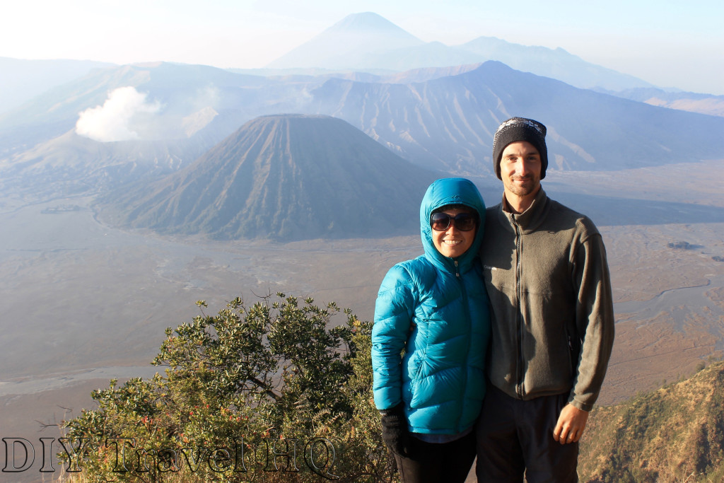 Happy campers on Mount Bromo!