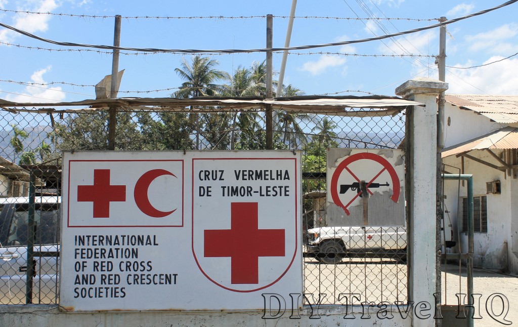 Sign at gate of Red Cross Dili