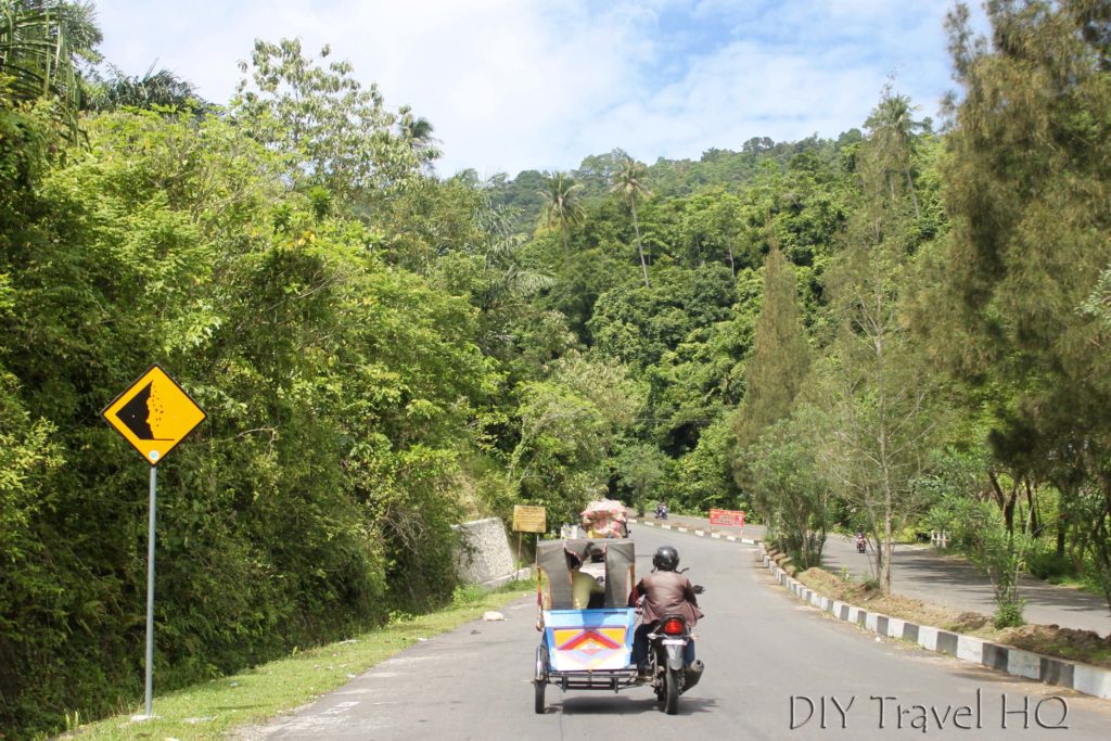 Jungle scenery becak ride to Iboih