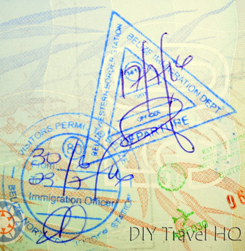 Belize Immigration Stamps