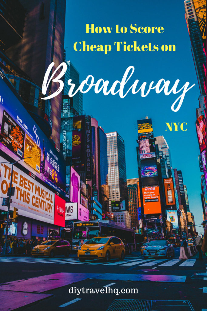 Never pay full price for Broadway musical or theater tickets! Find out 6 easy ways to buy cheap Broadway tickets in NYC #broadway #nyc #newyork #nyctravel #nyctips #diytravel