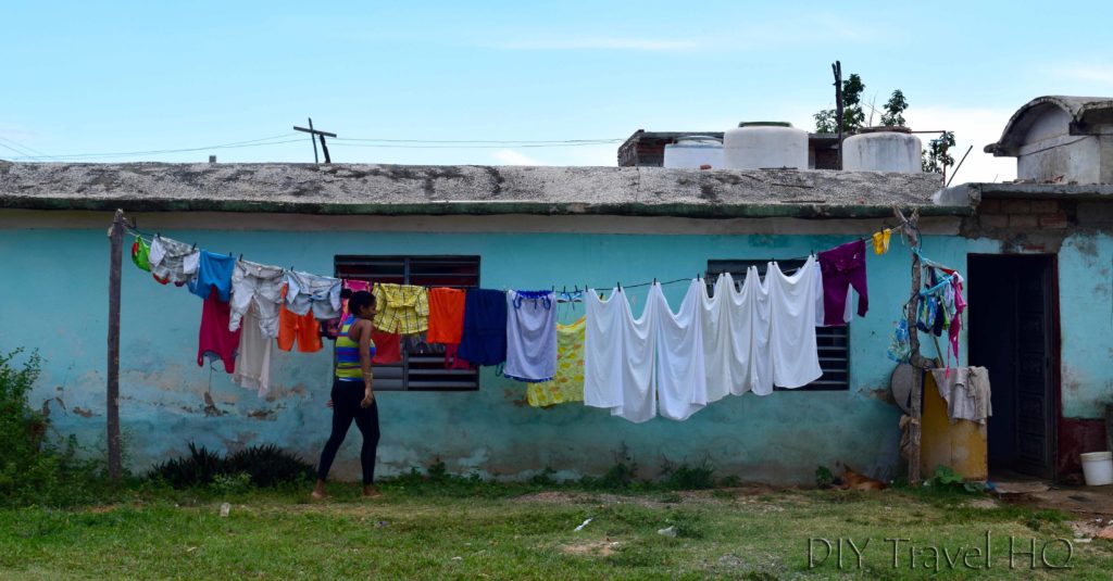 Backpacking Cuba laundry Havana