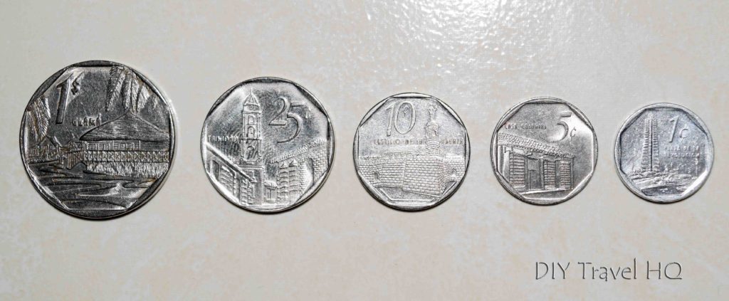 Cuban money CUC coins