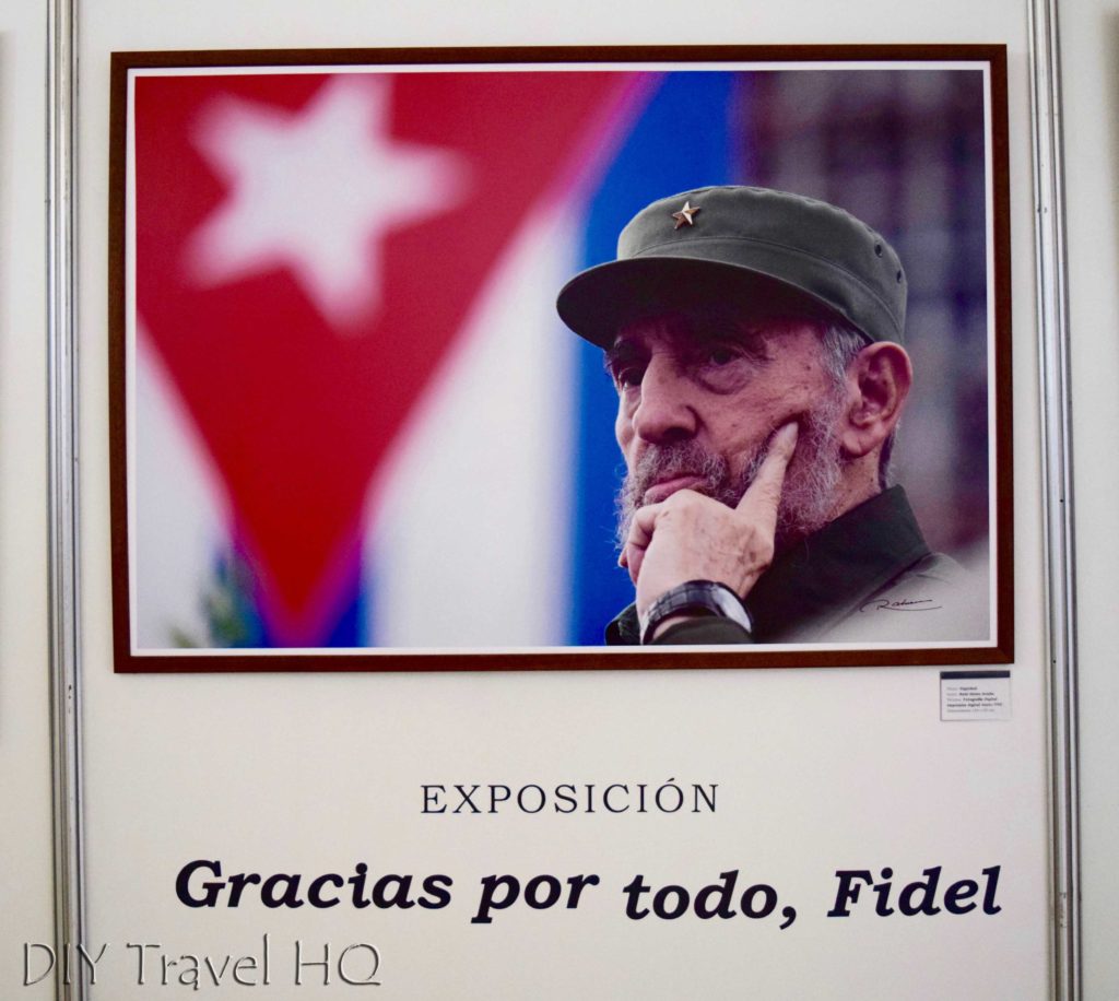 Cuban money Fidel poster