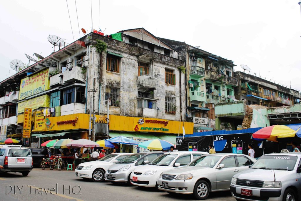 Downtown Yangon architecture