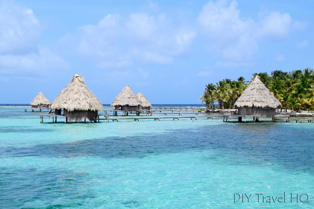 Over water bungalows on Glovers Atoll