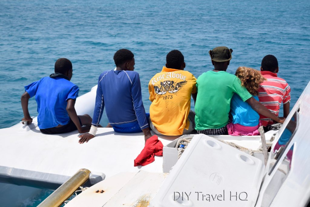 Boat ride to Glovers Atoll Resort