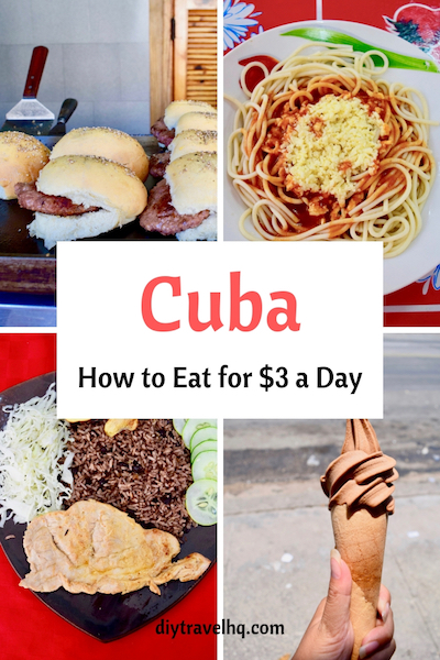 Planning to travel Cuba on a budget? Check out our guide to local street food in Havana and see all the cheap Cuban food you can eat #cuba #havana #cubafood
