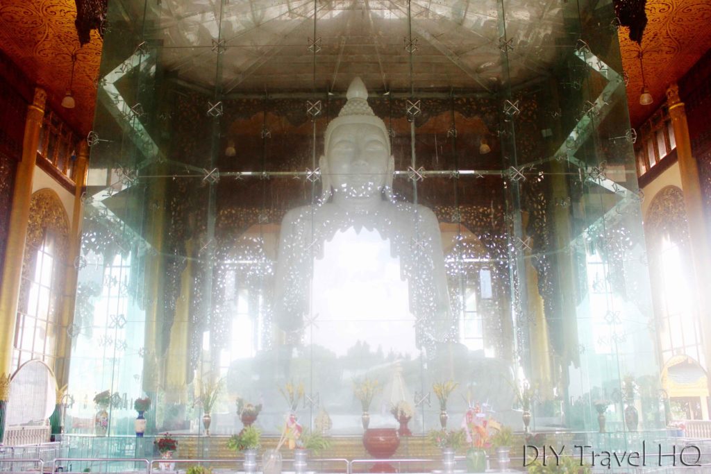 White marble Buddha in Yangon