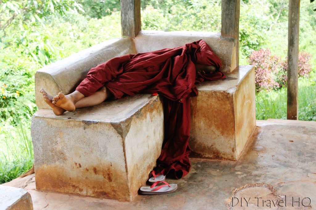 Sleeping monk in Kalaw