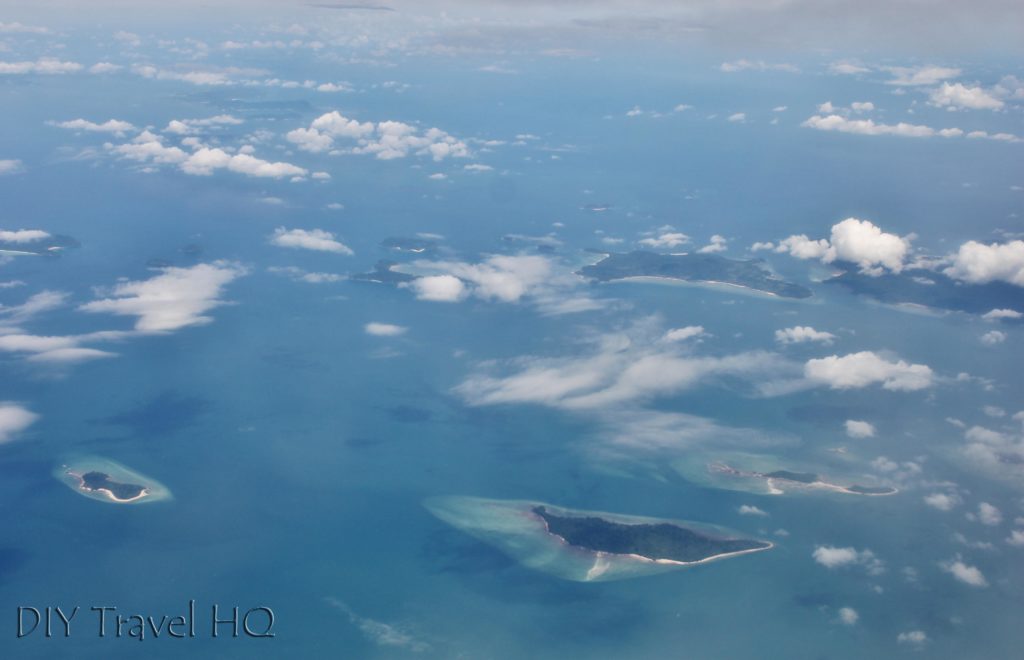 Flying over Mergui archipelago