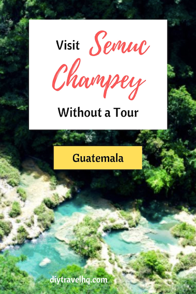 It's easy to visit Semuc Champey, Guatemala without a tour. Find out prices how to get there and see pictures of Semuc Champey one of the most beautiful places in Guatemala. Semuc Champey | Guatemala | Things to do in Guatemala #diytravel