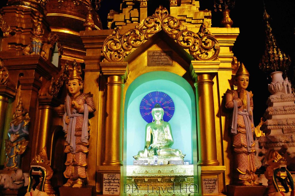 Bright temple shrines Shwedagon