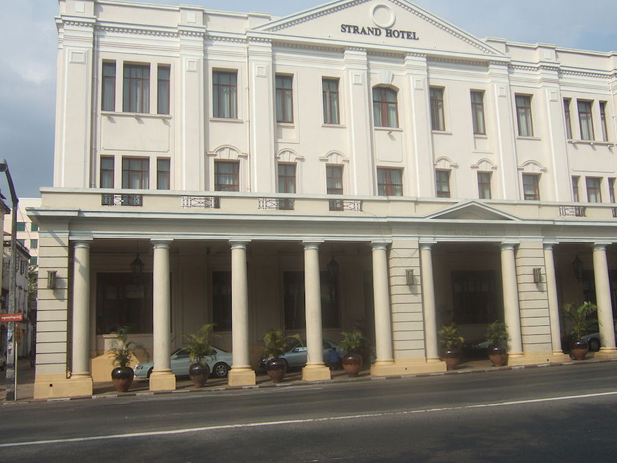 Outside of Strand Hotel in Yangon
