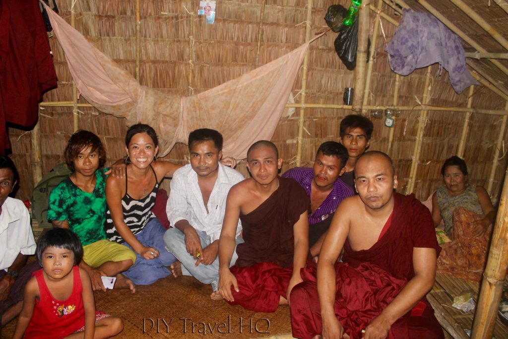 Visiting monk family in Yangon