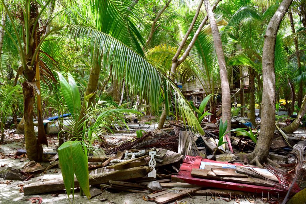 Hard rubbish on Glovers Atoll Resort