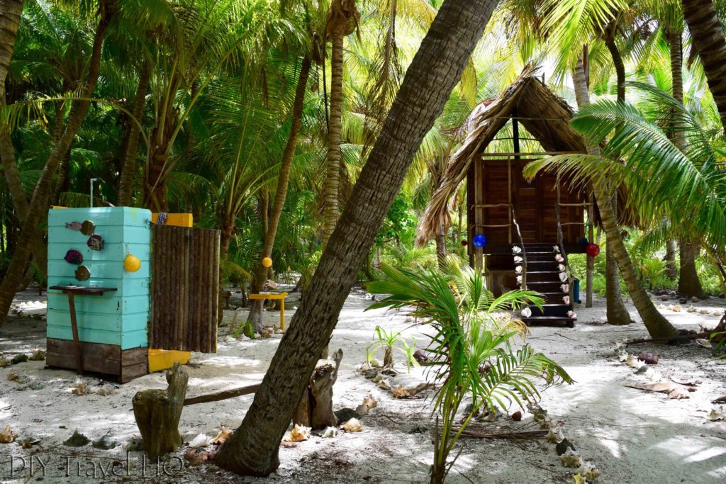 Shower & toilet on Glovers Atoll