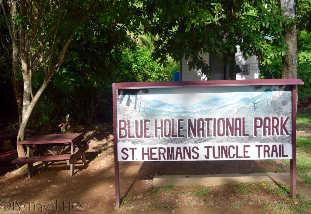 Entrance to St Herman's Blue Hole National Park