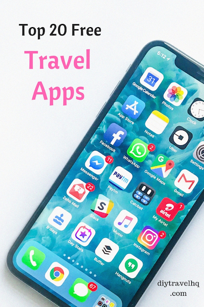 Travel planning is easier and cheaper with the help of travel apps! Check out our list of the 20 best travel apps, all of which are free and available for offline use! #travelapps #traveltips #diytravel
