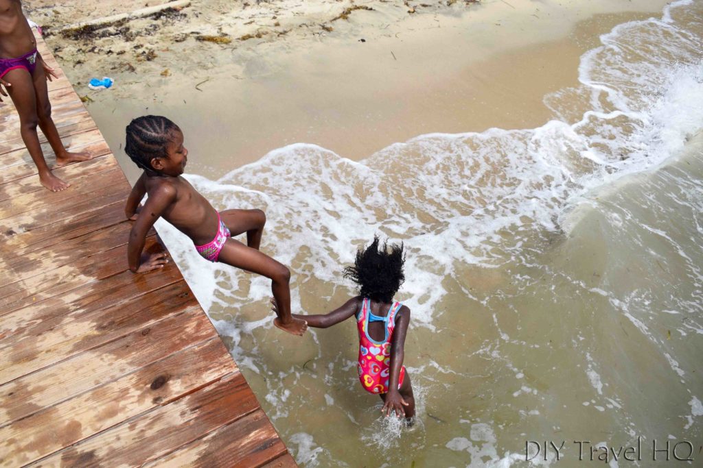 Garifuna kids at Hopkins beach