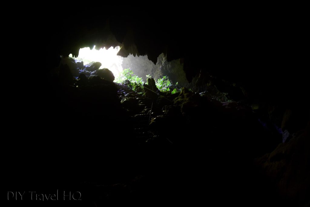 Darkness inside St Herman's Cave