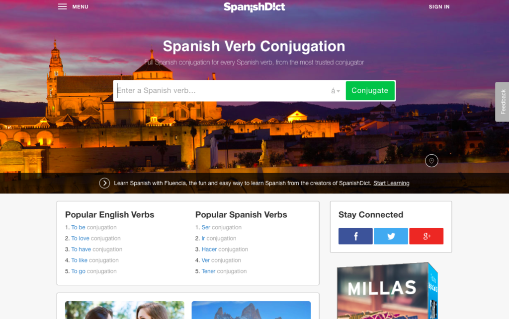 Spanish Dictionary Verb Conjugator