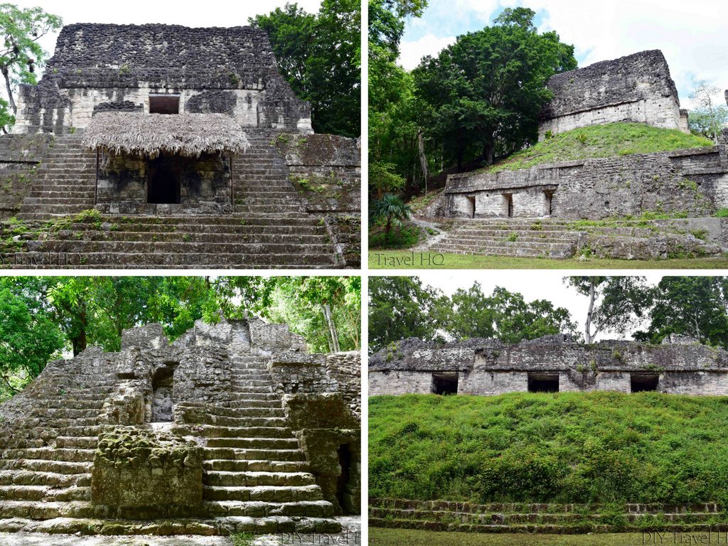 Tikal Ruins Plaza of the 7 Temples Collage