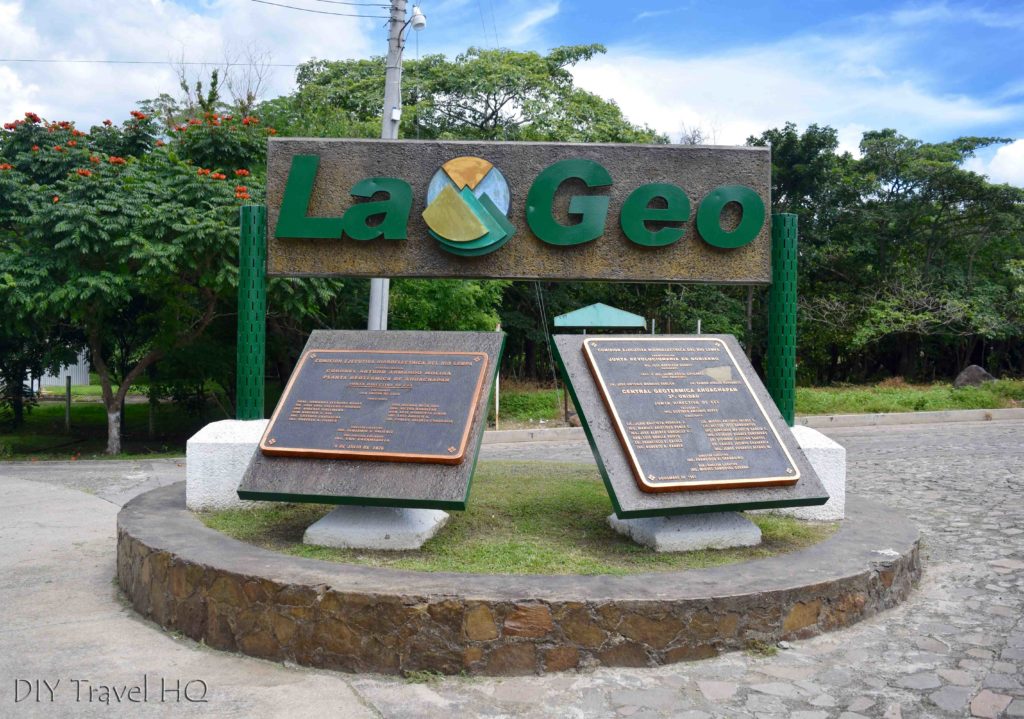 Ahuachapan La Geo Sign Bus Stop for Los Ausoles