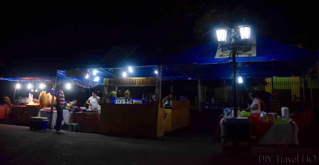 Ahuachapan Parque Concordia Night Food Stalls