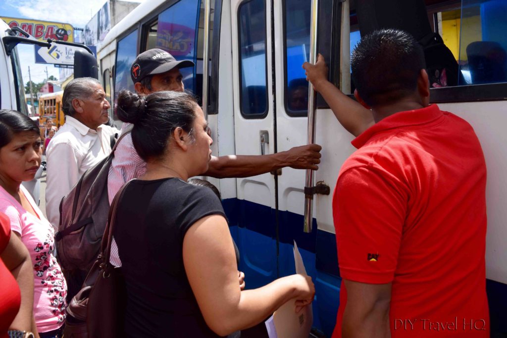 Ahuachapan Trying to Get on Locked Bus
