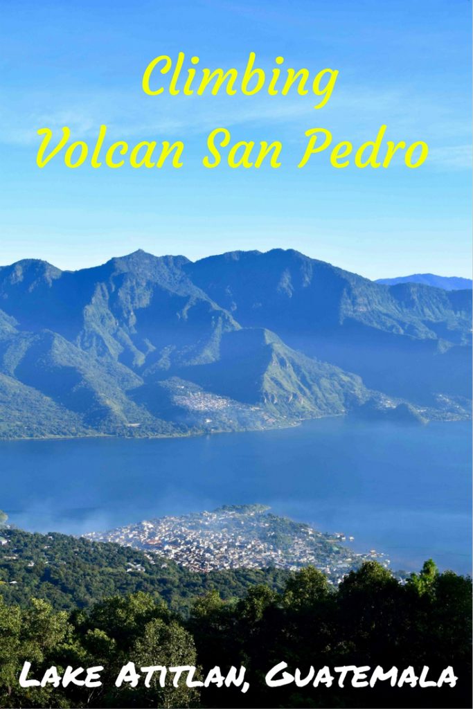 Volcan San Pedro looms over Lake Atitlan in Guatemala, and provides excellent views from the top or from a distance as you gaze upon the volcano. Find out what to expect, and how to climb for free without a guide. Along the trail you will find excellent lookouts, & wildlife including snakes too!