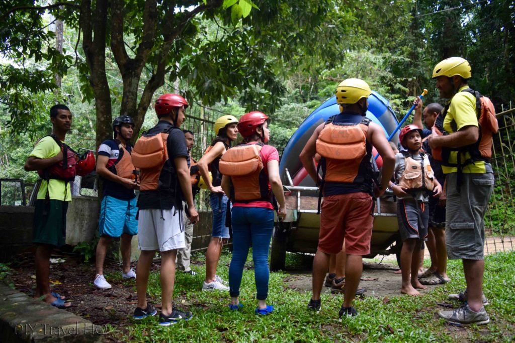 La Moskitia Ecoventuras Suited Up for White Water Rafting on Rio Cangrejal