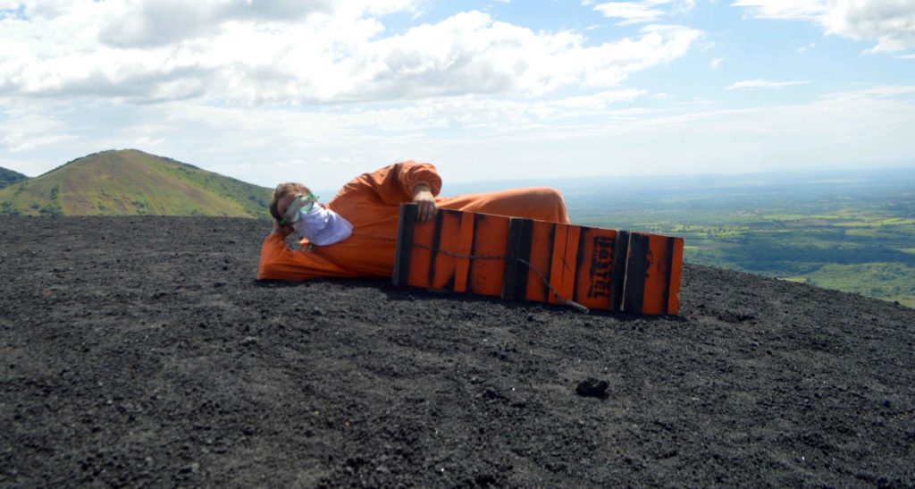 Bigfoot Hostel Invents Volcano Boarding