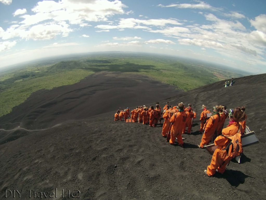 Forming Volcano Boarding Lines on Cerro Negro
