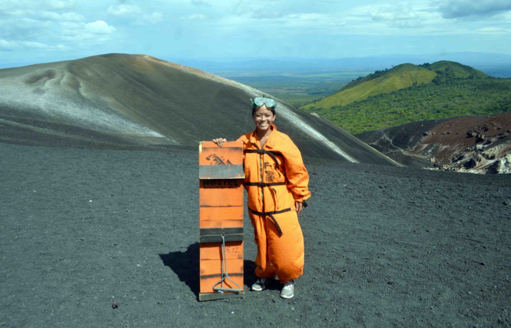 Suited Up for Volcano Boarding on Cerro Negro with Bigfoot Hostel