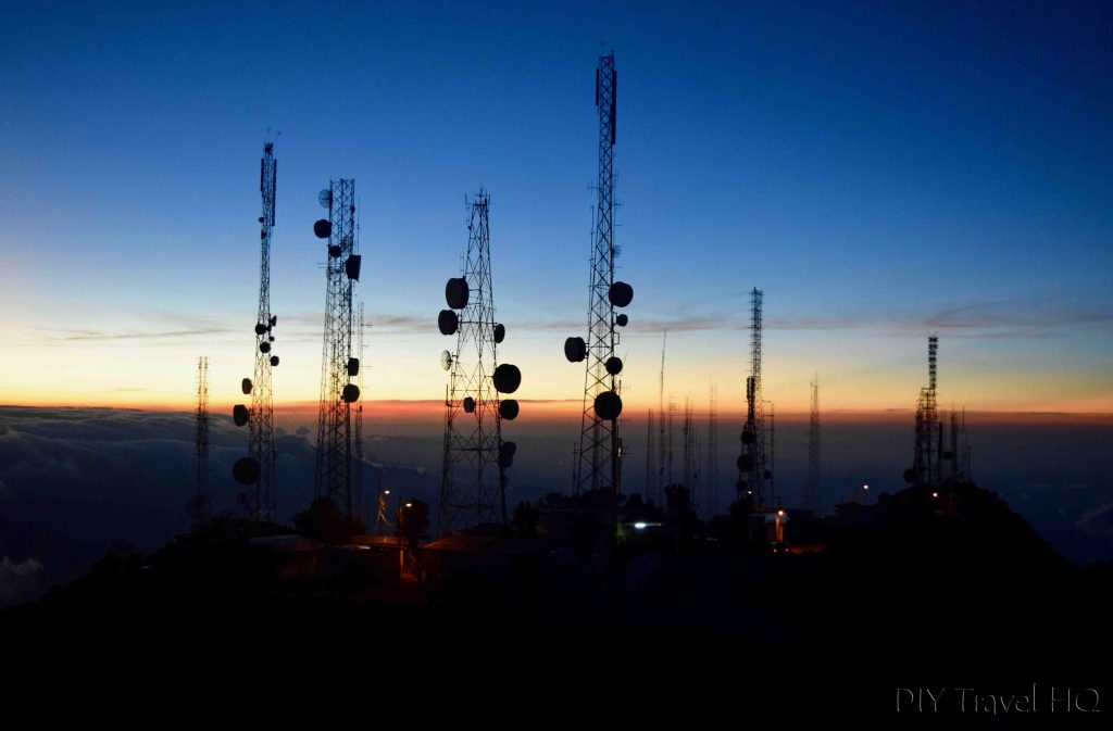Volcan Baru Antennas at Sunrise