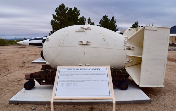 Model of Fat Man bomb in White Sands Missile Range