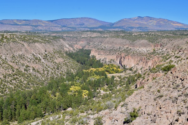 View of Frijoles Canyon New Mexico