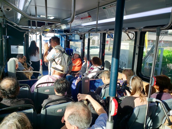 Packed Oahu bus - Oahu public transport