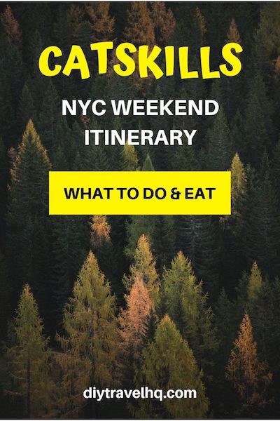 The Catskills Mountains in New York make the best NYC weekend getaway - there are many things to do in the Catskills in fall, winter, summer or spring. Find out where to stay, what to do and where to eat in our Catskills weekend itinerary #catskills #nyctravel #diytravel