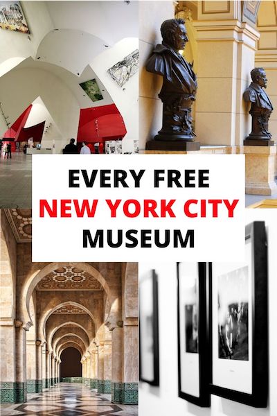 There are so many New York City museums that are free! Check out our complete list of free and pay-what-you-wish New York museums by day and decide for yourself which are the best New York City museums! #nycmuseums #newyorktravel #nyctravel #newyorkcitytravel