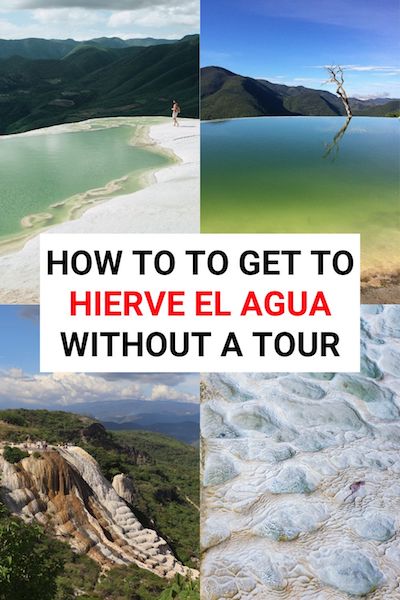 Hierve el Agua, Oaxaca is one of the natural wonders of Mexico! Check out the amazing photos and find out how to get there without a tour #hierveelagua #mexicotravel #oaxacatravel